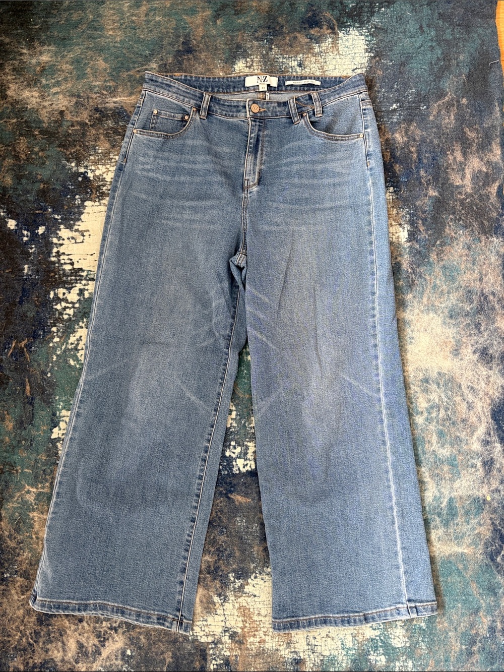NIC+ZOE Wide Leg Jeans Light Wash Size 31